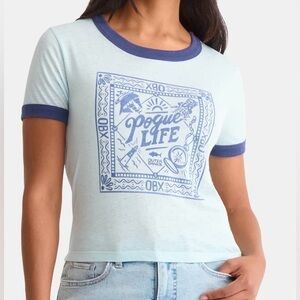 Outer Banks Pogue Life Netflix Blue Crop Top Juniors NWT